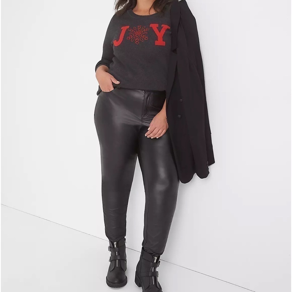 Lane Bryant Classic Long-Sleeve Joy Jacquard Sweatersoze 14/16